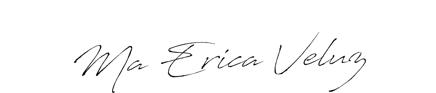 You should practise on your own different ways (Antro_Vectra) to write your name (Ma Erica Veluz) in signature. don't let someone else do it for you. Ma Erica Veluz signature style 6 images and pictures png