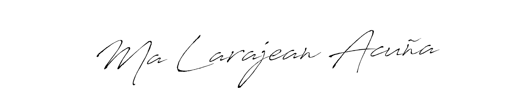 Antro_Vectra is a professional signature style that is perfect for those who want to add a touch of class to their signature. It is also a great choice for those who want to make their signature more unique. Get Ma Larajean Acuña name to fancy signature for free. Ma Larajean Acuña signature style 6 images and pictures png