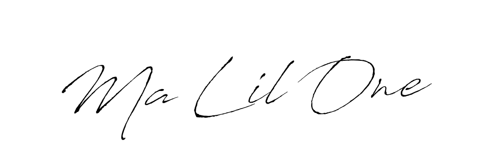 Make a beautiful signature design for name Ma Lil One. With this signature (Antro_Vectra) style, you can create a handwritten signature for free. Ma Lil One signature style 6 images and pictures png