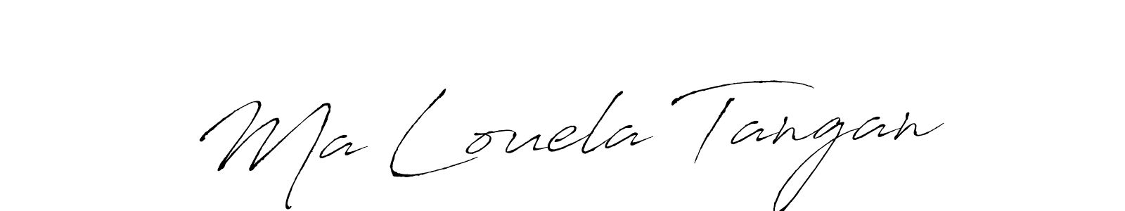 You should practise on your own different ways (Antro_Vectra) to write your name (Ma Louela Tangan) in signature. don't let someone else do it for you. Ma Louela Tangan signature style 6 images and pictures png