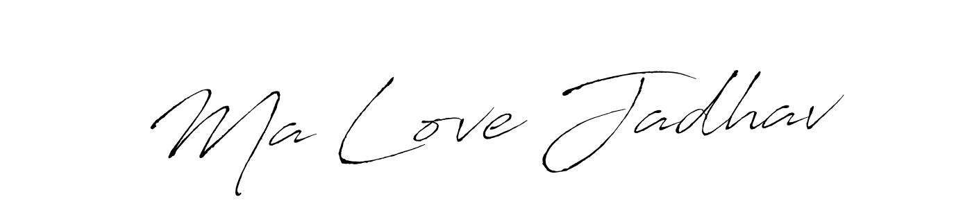 How to make Ma Love Jadhav signature? Antro_Vectra is a professional autograph style. Create handwritten signature for Ma Love Jadhav name. Ma Love Jadhav signature style 6 images and pictures png
