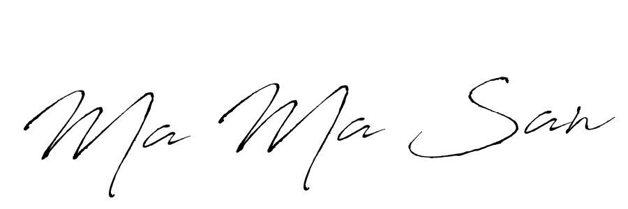 Antro_Vectra is a professional signature style that is perfect for those who want to add a touch of class to their signature. It is also a great choice for those who want to make their signature more unique. Get Ma Ma San name to fancy signature for free. Ma Ma San signature style 6 images and pictures png