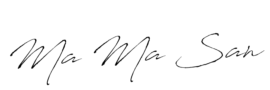 Similarly Antro_Vectra is the best handwritten signature design. Signature creator online .You can use it as an online autograph creator for name Ma Ma San. Ma Ma San signature style 6 images and pictures png