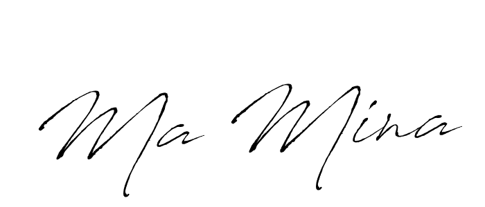 Use a signature maker to create a handwritten signature online. With this signature software, you can design (Antro_Vectra) your own signature for name Ma Mina. Ma Mina signature style 6 images and pictures png