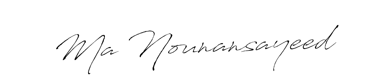 Design your own signature with our free online signature maker. With this signature software, you can create a handwritten (Antro_Vectra) signature for name Ma Nounansayeed. Ma Nounansayeed signature style 6 images and pictures png