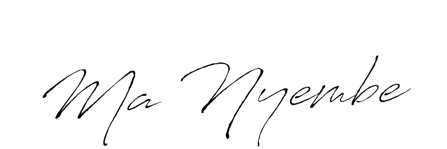 Create a beautiful signature design for name Ma Nyembe. With this signature (Antro_Vectra) fonts, you can make a handwritten signature for free. Ma Nyembe signature style 6 images and pictures png