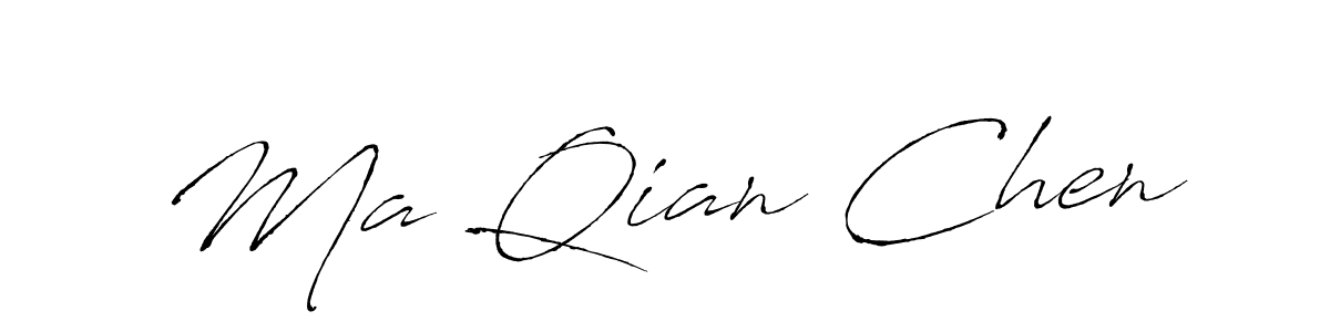 Antro_Vectra is a professional signature style that is perfect for those who want to add a touch of class to their signature. It is also a great choice for those who want to make their signature more unique. Get Ma Qian Chen name to fancy signature for free. Ma Qian Chen signature style 6 images and pictures png