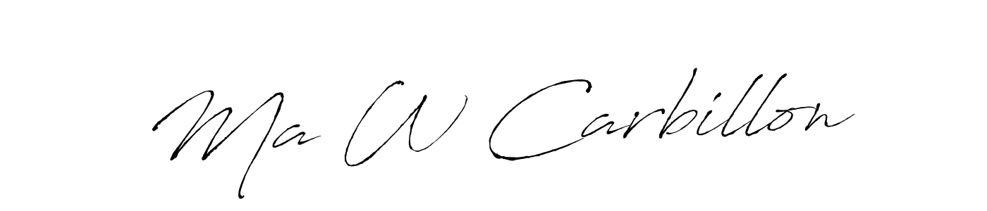 How to make Ma W Carbillon signature? Antro_Vectra is a professional autograph style. Create handwritten signature for Ma W Carbillon name. Ma W Carbillon signature style 6 images and pictures png
