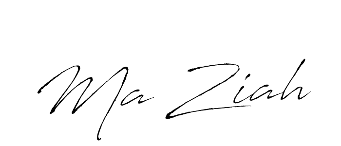 Create a beautiful signature design for name Ma Ziah. With this signature (Antro_Vectra) fonts, you can make a handwritten signature for free. Ma Ziah signature style 6 images and pictures png