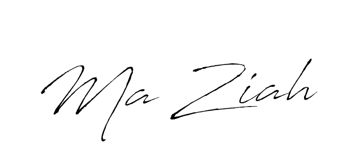 Create a beautiful signature design for name Ma Ziah. With this signature (Antro_Vectra) fonts, you can make a handwritten signature for free. Ma Ziah signature style 6 images and pictures png