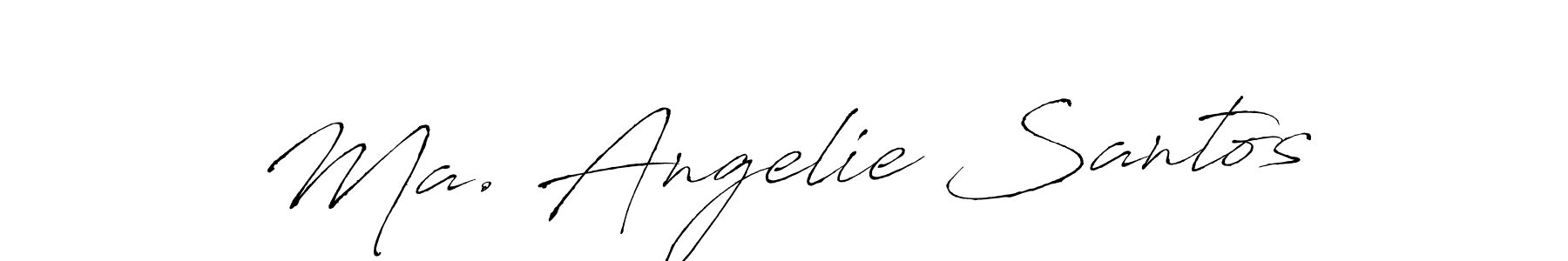 How to make Ma. Angelie Santos signature? Antro_Vectra is a professional autograph style. Create handwritten signature for Ma. Angelie Santos name. Ma. Angelie Santos signature style 6 images and pictures png