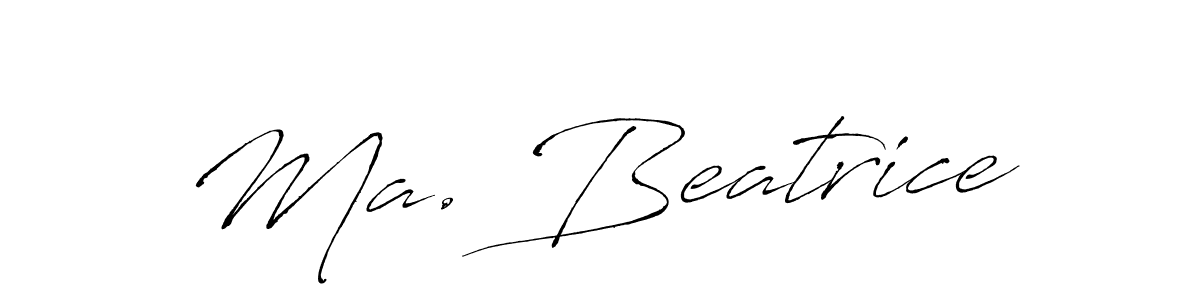 Ma. Beatrice stylish signature style. Best Handwritten Sign (Antro_Vectra) for my name. Handwritten Signature Collection Ideas for my name Ma. Beatrice. Ma. Beatrice signature style 6 images and pictures png