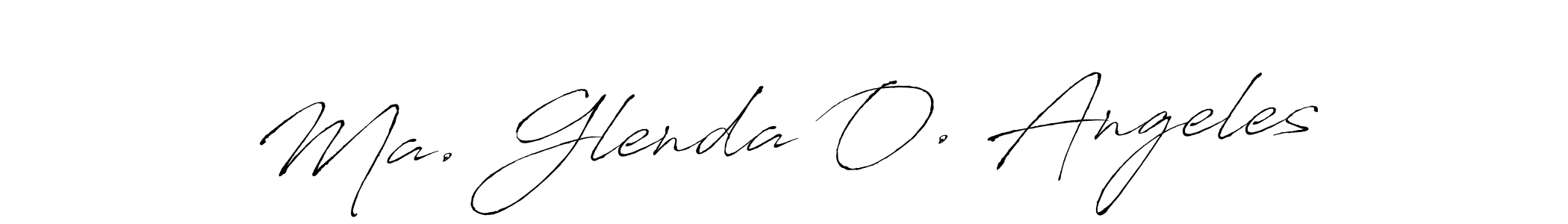 How to make Ma. Glenda O. Angeles signature? Antro_Vectra is a professional autograph style. Create handwritten signature for Ma. Glenda O. Angeles name. Ma. Glenda O. Angeles signature style 6 images and pictures png