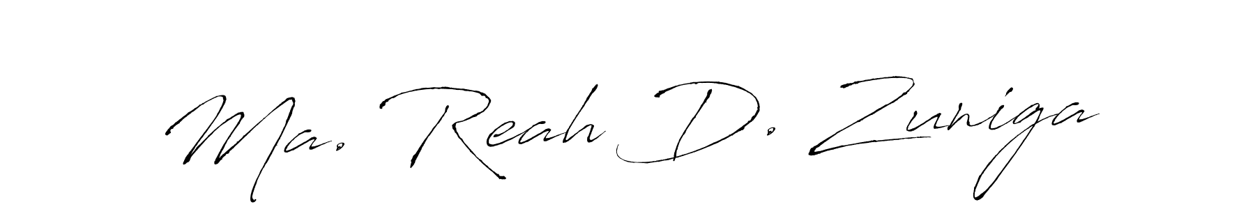 It looks lik you need a new signature style for name Ma. Reah D. Zuniga. Design unique handwritten (Antro_Vectra) signature with our free signature maker in just a few clicks. Ma. Reah D. Zuniga signature style 6 images and pictures png