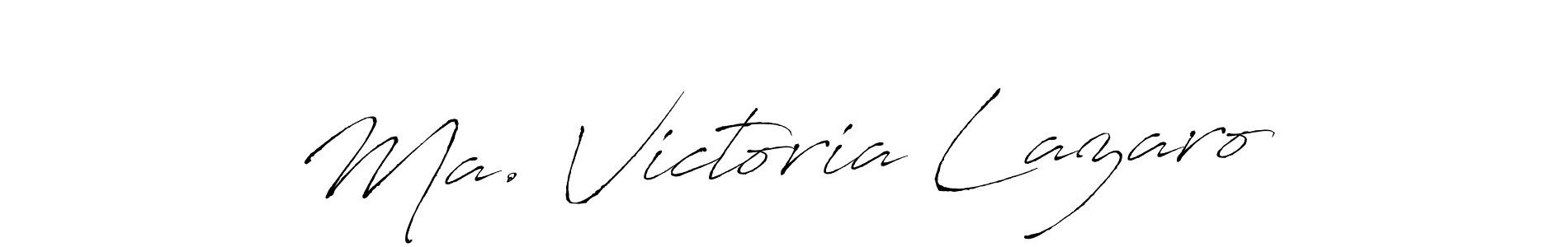 Use a signature maker to create a handwritten signature online. With this signature software, you can design (Antro_Vectra) your own signature for name Ma. Victoria Lazaro. Ma. Victoria Lazaro signature style 6 images and pictures png