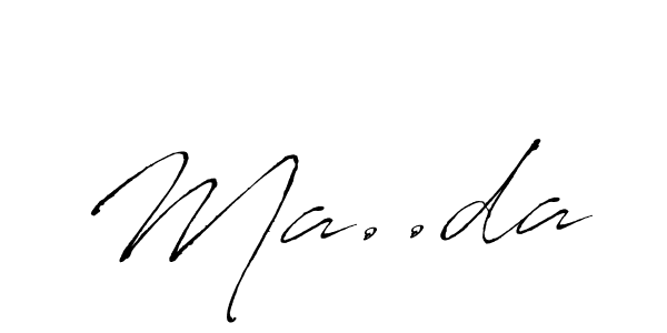 if you are searching for the best signature style for your name Ma..da. so please give up your signature search. here we have designed multiple signature styles  using Antro_Vectra. Ma..da signature style 6 images and pictures png