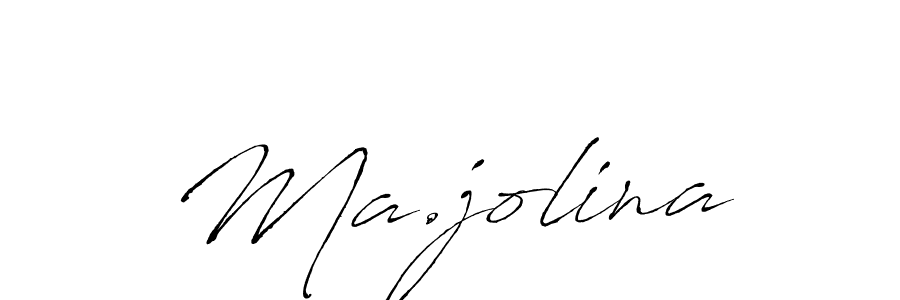 Design your own signature with our free online signature maker. With this signature software, you can create a handwritten (Antro_Vectra) signature for name Ma.jolina. Ma.jolina signature style 6 images and pictures png