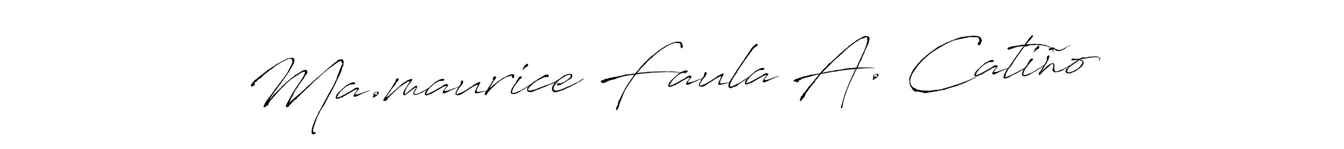 You can use this online signature creator to create a handwritten signature for the name Ma.maurice Faula A. Catiño. This is the best online autograph maker. Ma.maurice Faula A. Catiño signature style 6 images and pictures png