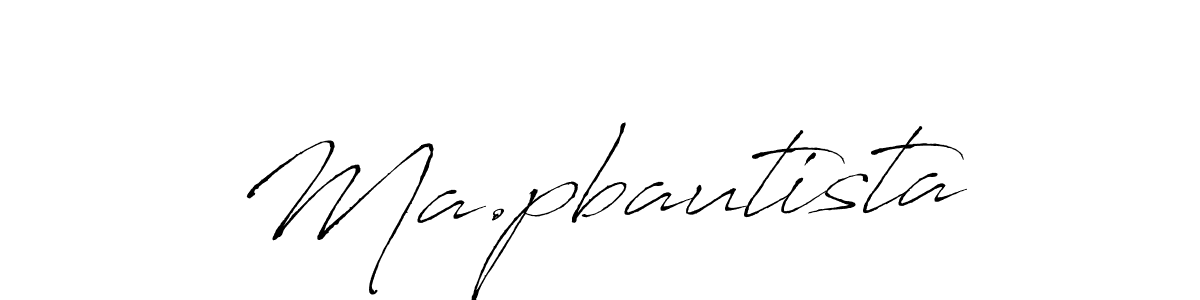 How to make Ma.pbautista name signature. Use Antro_Vectra style for creating short signs online. This is the latest handwritten sign. Ma.pbautista signature style 6 images and pictures png