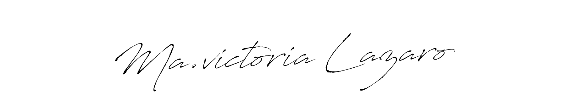 Create a beautiful signature design for name Ma.victoria Lazaro. With this signature (Antro_Vectra) fonts, you can make a handwritten signature for free. Ma.victoria Lazaro signature style 6 images and pictures png