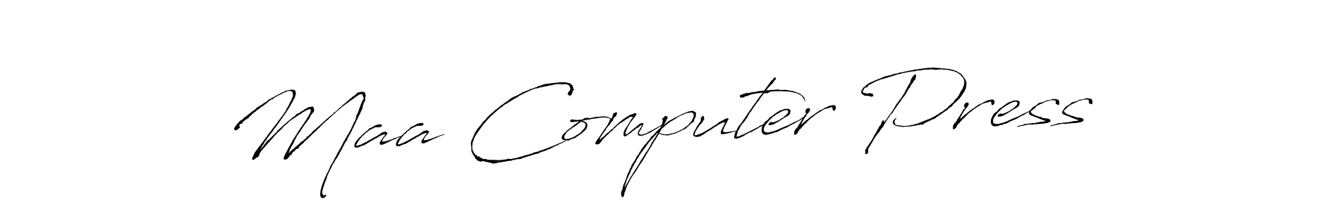 The best way (Antro_Vectra) to make a short signature is to pick only two or three words in your name. The name Maa Computer Press  include a total of six letters. For converting this name. Maa Computer Press  signature style 6 images and pictures png