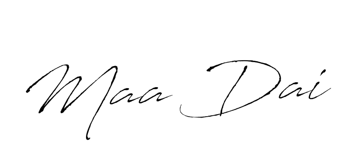 The best way (Antro_Vectra) to make a short signature is to pick only two or three words in your name. The name Maa Dai include a total of six letters. For converting this name. Maa Dai signature style 6 images and pictures png