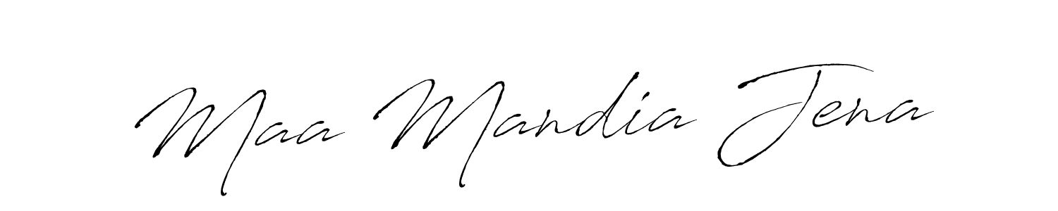 Create a beautiful signature design for name Maa Mandia Jena. With this signature (Antro_Vectra) fonts, you can make a handwritten signature for free. Maa Mandia Jena signature style 6 images and pictures png