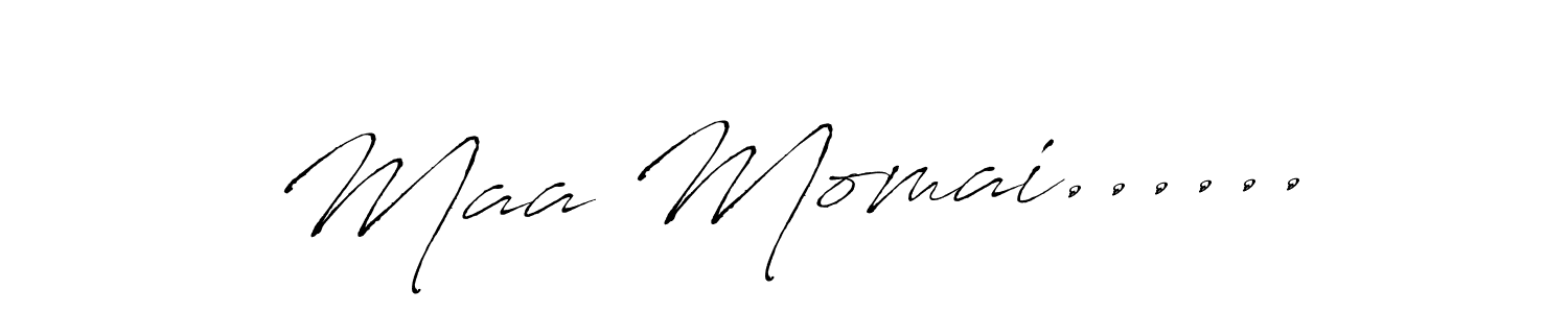 Use a signature maker to create a handwritten signature online. With this signature software, you can design (Antro_Vectra) your own signature for name Maa Momai....... Maa Momai...... signature style 6 images and pictures png