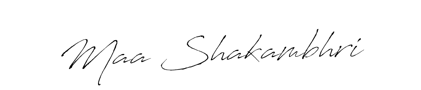 How to make Maa Shakambhri name signature. Use Antro_Vectra style for creating short signs online. This is the latest handwritten sign. Maa Shakambhri signature style 6 images and pictures png