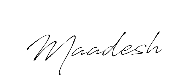 How to make Maadesh signature? Antro_Vectra is a professional autograph style. Create handwritten signature for Maadesh name. Maadesh signature style 6 images and pictures png