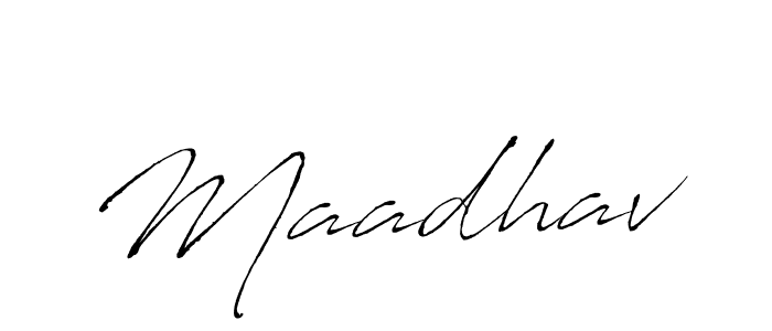 Use a signature maker to create a handwritten signature online. With this signature software, you can design (Antro_Vectra) your own signature for name Maadhav. Maadhav signature style 6 images and pictures png