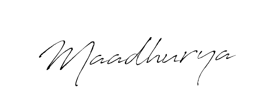 Create a beautiful signature design for name Maadhurya. With this signature (Antro_Vectra) fonts, you can make a handwritten signature for free. Maadhurya signature style 6 images and pictures png