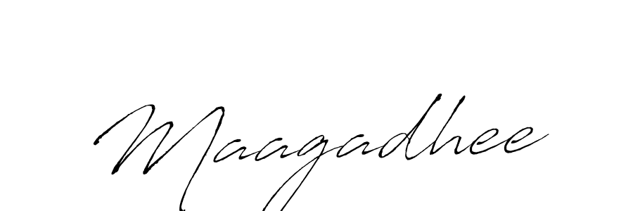 How to make Maagadhee signature? Antro_Vectra is a professional autograph style. Create handwritten signature for Maagadhee name. Maagadhee signature style 6 images and pictures png