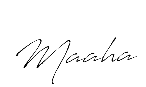 Use a signature maker to create a handwritten signature online. With this signature software, you can design (Antro_Vectra) your own signature for name Maaha. Maaha signature style 6 images and pictures png