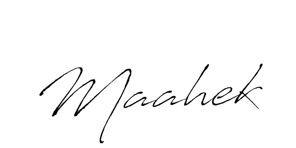 Create a beautiful signature design for name Maahek. With this signature (Antro_Vectra) fonts, you can make a handwritten signature for free. Maahek signature style 6 images and pictures png