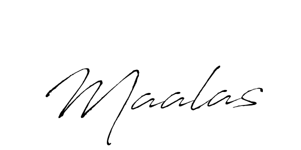 Design your own signature with our free online signature maker. With this signature software, you can create a handwritten (Antro_Vectra) signature for name Maalas. Maalas signature style 6 images and pictures png