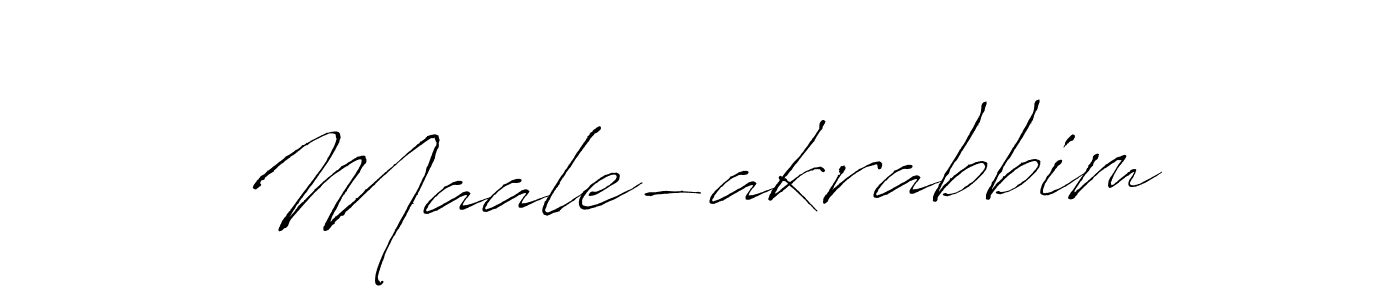 Make a beautiful signature design for name Maale-akrabbim. With this signature (Antro_Vectra) style, you can create a handwritten signature for free. Maale-akrabbim signature style 6 images and pictures png