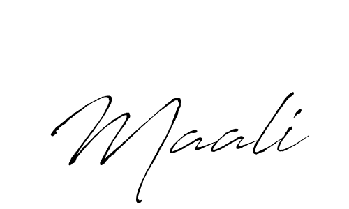 Make a beautiful signature design for name Maali. With this signature (Antro_Vectra) style, you can create a handwritten signature for free. Maali signature style 6 images and pictures png