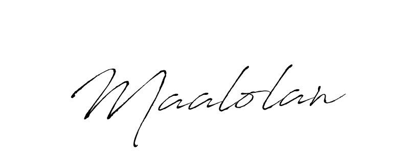 Antro_Vectra is a professional signature style that is perfect for those who want to add a touch of class to their signature. It is also a great choice for those who want to make their signature more unique. Get Maalolan name to fancy signature for free. Maalolan signature style 6 images and pictures png