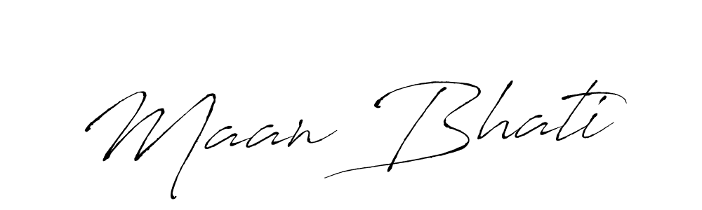 How to make Maan Bhati name signature. Use Antro_Vectra style for creating short signs online. This is the latest handwritten sign. Maan Bhati signature style 6 images and pictures png