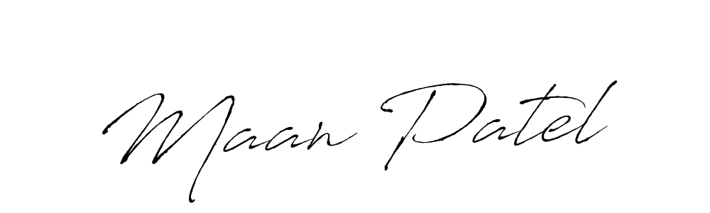 Maan Patel stylish signature style. Best Handwritten Sign (Antro_Vectra) for my name. Handwritten Signature Collection Ideas for my name Maan Patel. Maan Patel signature style 6 images and pictures png