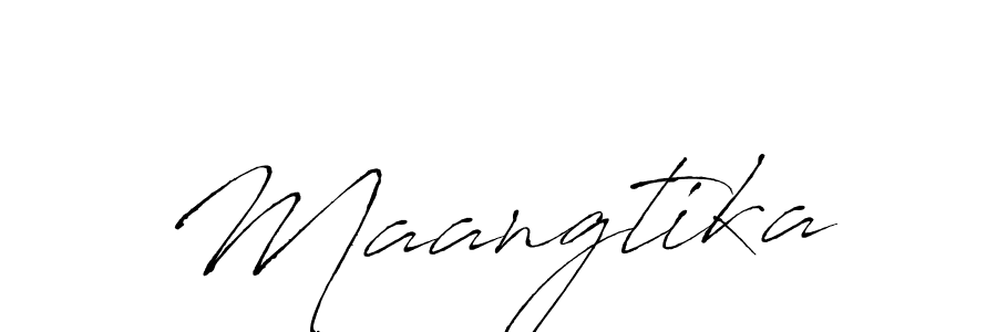 You should practise on your own different ways (Antro_Vectra) to write your name (Maangtika) in signature. don't let someone else do it for you. Maangtika signature style 6 images and pictures png