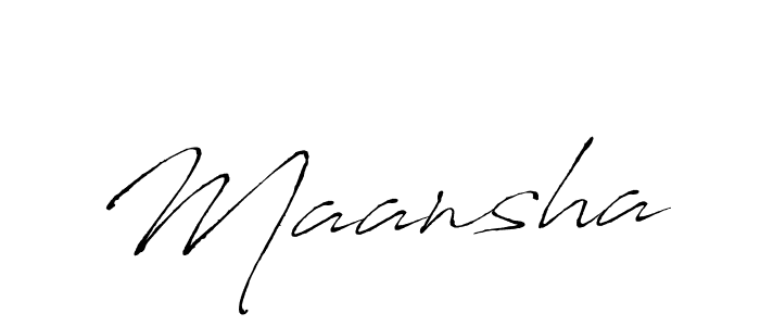 Use a signature maker to create a handwritten signature online. With this signature software, you can design (Antro_Vectra) your own signature for name Maansha. Maansha signature style 6 images and pictures png