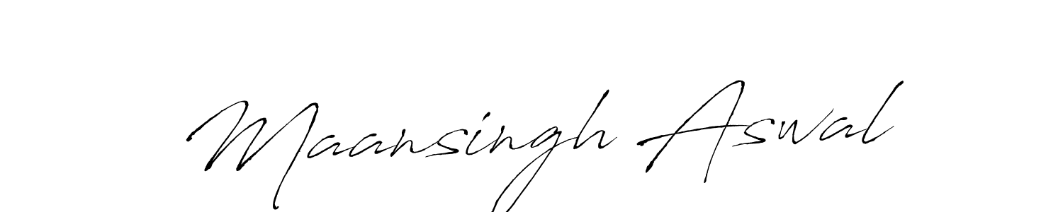 Also You can easily find your signature by using the search form. We will create Maansingh Aswal name handwritten signature images for you free of cost using Antro_Vectra sign style. Maansingh Aswal signature style 6 images and pictures png