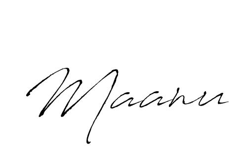 How to make Maanu signature? Antro_Vectra is a professional autograph style. Create handwritten signature for Maanu name. Maanu signature style 6 images and pictures png