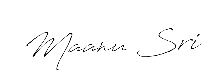 The best way (Antro_Vectra) to make a short signature is to pick only two or three words in your name. The name Maanu Sri include a total of six letters. For converting this name. Maanu Sri signature style 6 images and pictures png