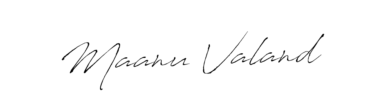 How to make Maanu Valand name signature. Use Antro_Vectra style for creating short signs online. This is the latest handwritten sign. Maanu Valand signature style 6 images and pictures png