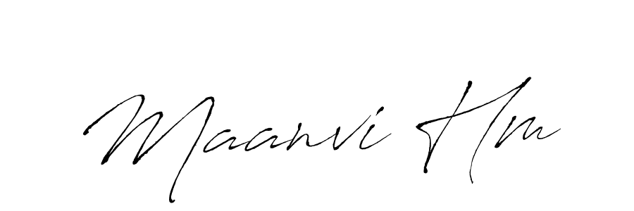Make a beautiful signature design for name Maanvi Hm. Use this online signature maker to create a handwritten signature for free. Maanvi Hm signature style 6 images and pictures png
