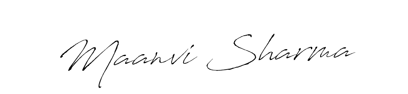 Use a signature maker to create a handwritten signature online. With this signature software, you can design (Antro_Vectra) your own signature for name Maanvi Sharma. Maanvi Sharma signature style 6 images and pictures png