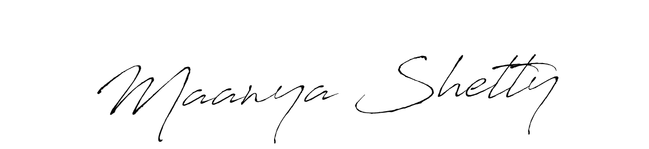 Design your own signature with our free online signature maker. With this signature software, you can create a handwritten (Antro_Vectra) signature for name Maanya Shetty. Maanya Shetty signature style 6 images and pictures png
